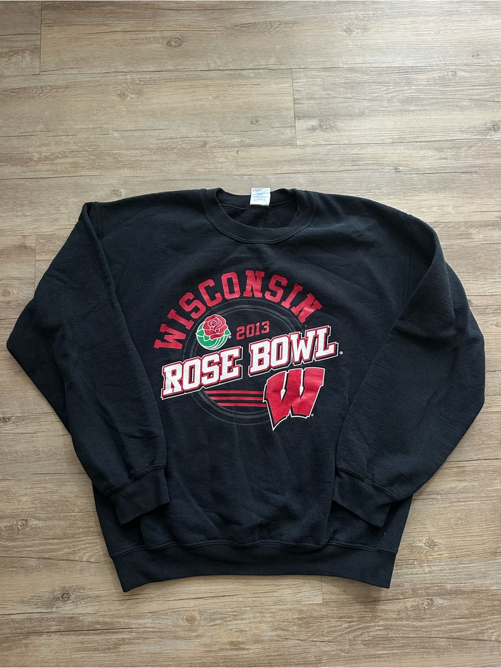 Wisconsin Rose Bowl 2013 Crewneck Sweatshirt - Black